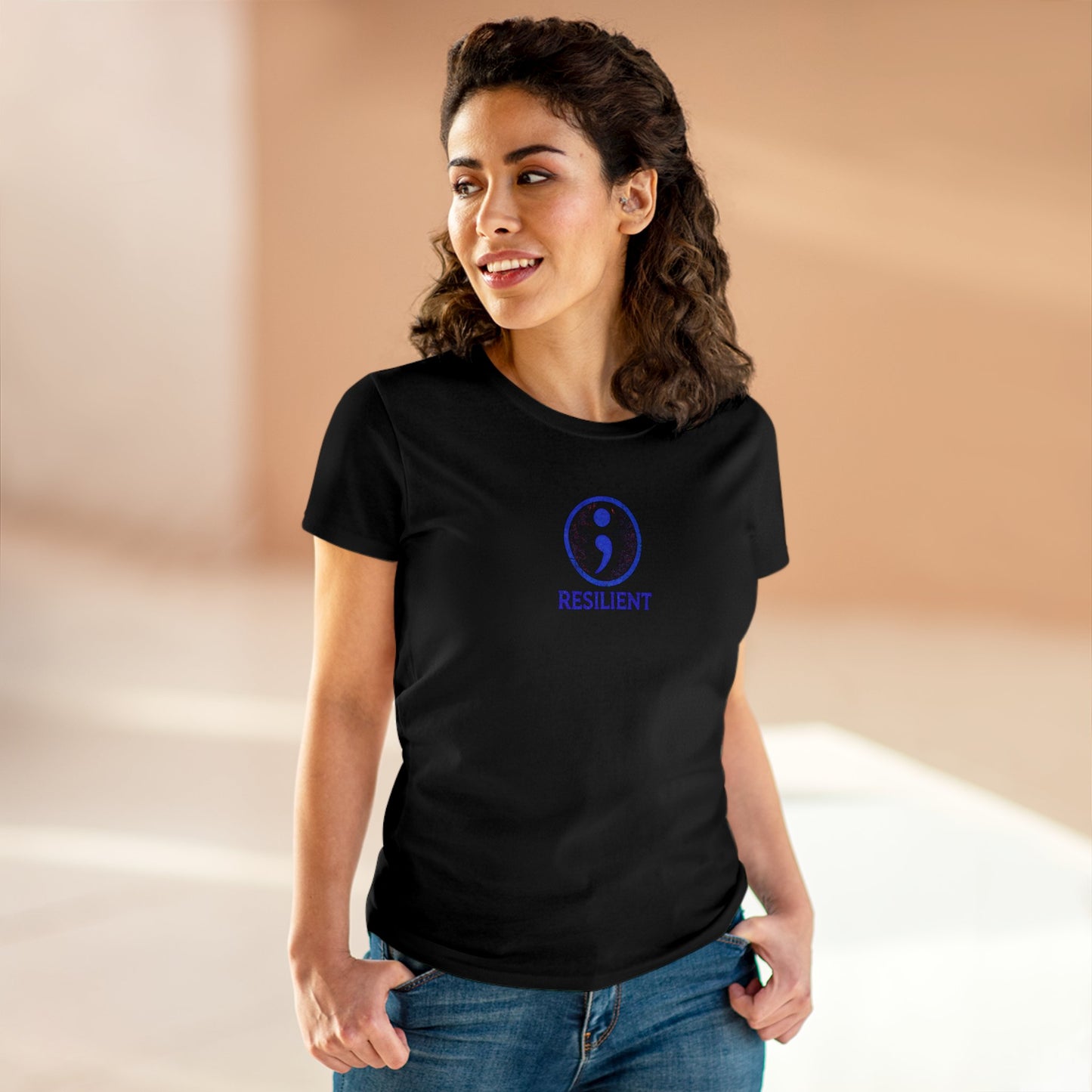 The Semicolon: Symbol of Resilience Women's Tee Printify