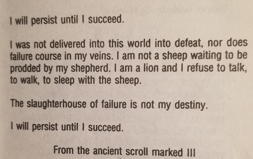 The Scroll Marked III: I will persist until I succeed