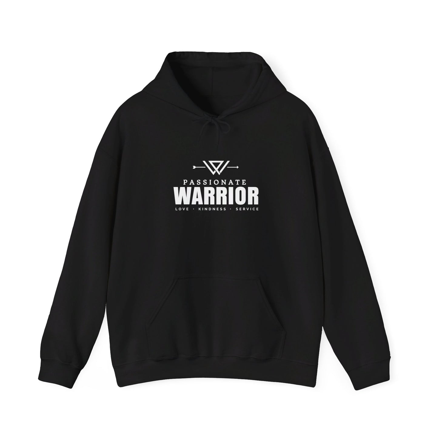 Passionate Warrior Square Logo Unisex Hoodie Printify