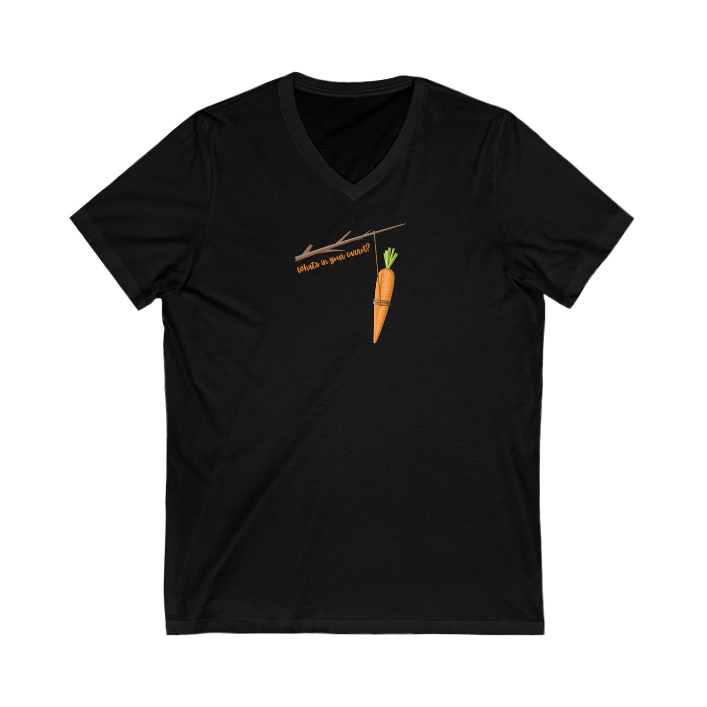 What's in Your Carrot? Women's V-Neck Tee Printify