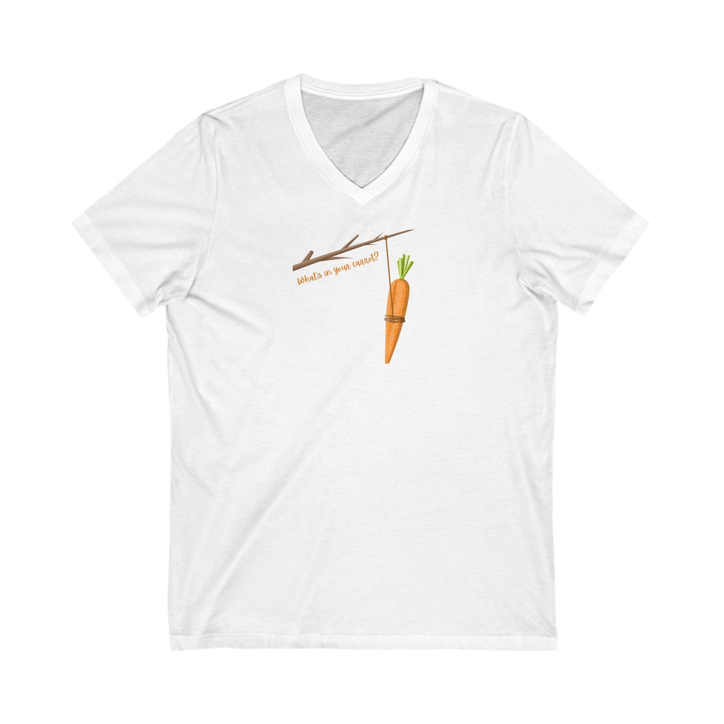 What's in Your Carrot? Women's V-Neck Tee Printify