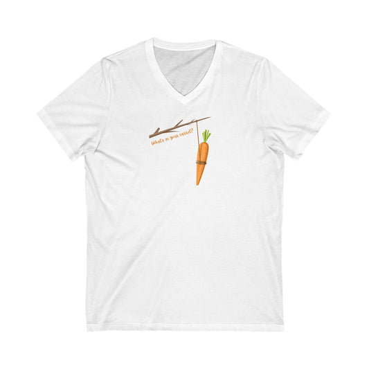 What's in Your Carrot? Women's V-Neck Tee Printify