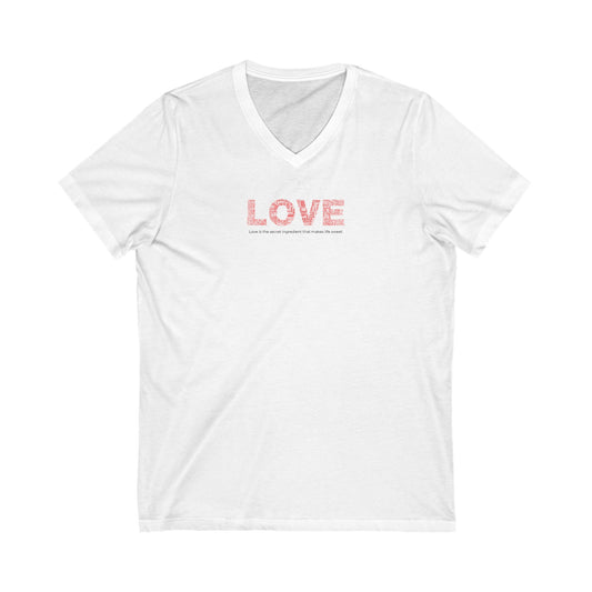 Love, the Secret Ingredient Women's V-Neck Tee Printify