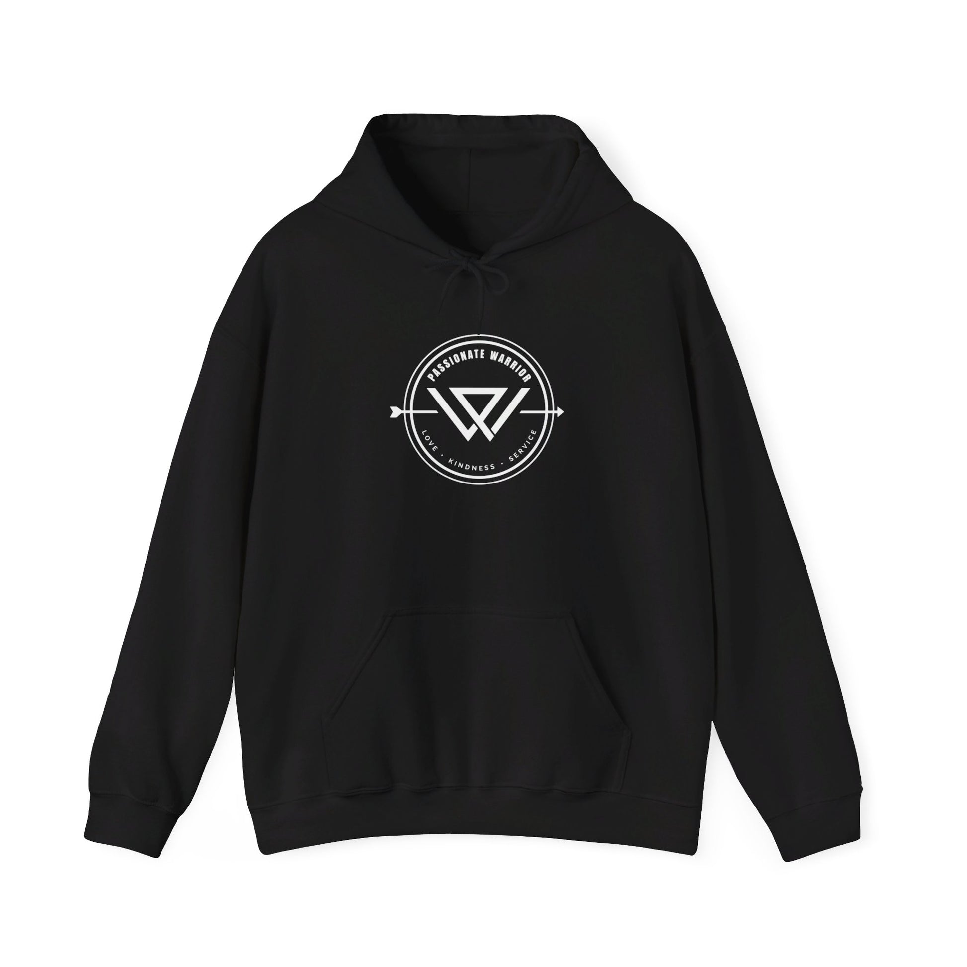 Passionate Warrior Round Logo Unisex Hoodie Printify