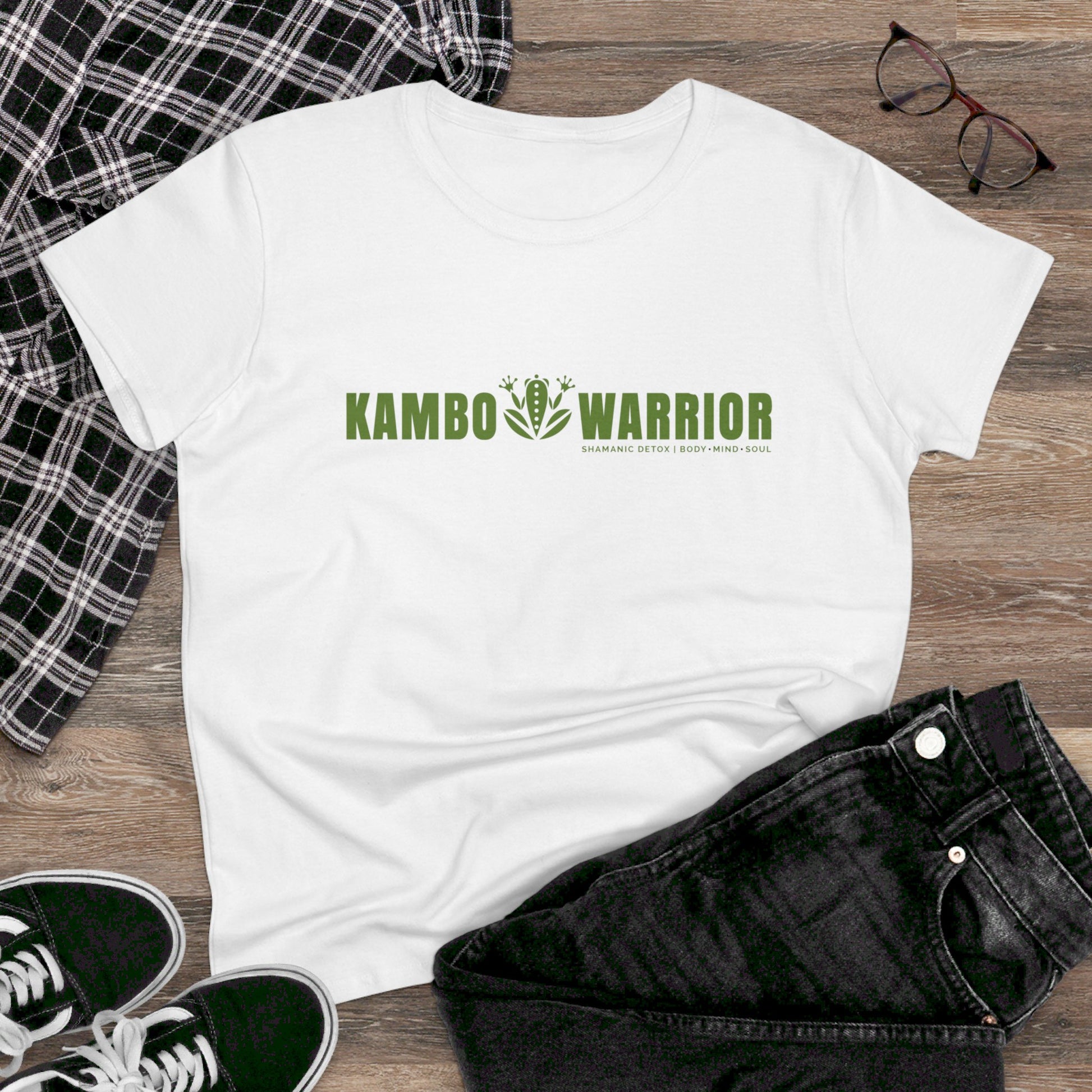 Kambo Warrior Women's Crest Cut Tee Printify