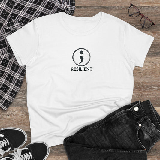 The Semicolon: Symbol of Resilience  Women's Tee Printify