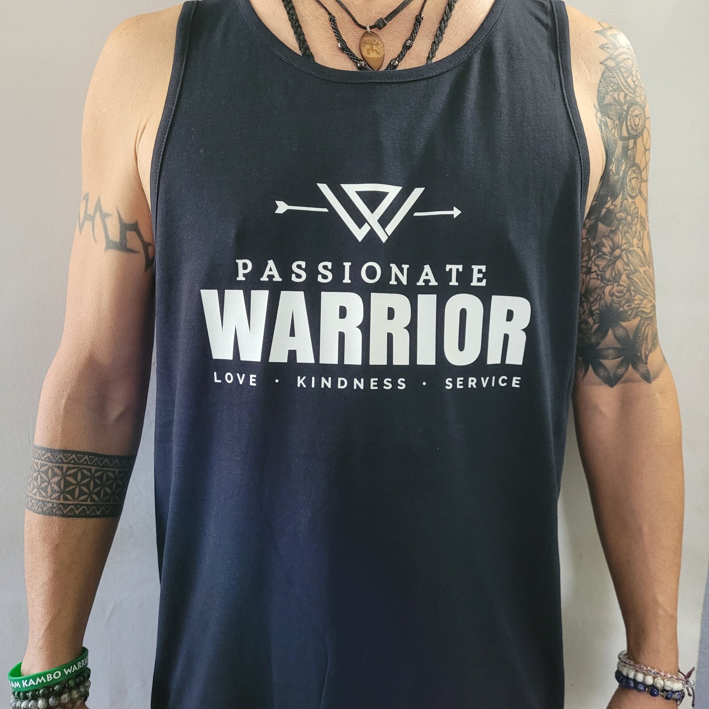 Passionate Warrior Square Logo Tank Printify